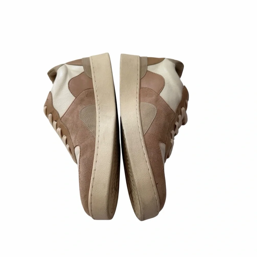 OASIS SOCIETY Tan White Fashion Sneakers Size 8.5
